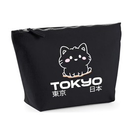Hippowarehouse Tokyo Cat Printed Make up Cosmetic wash Bag 18x19x9cm