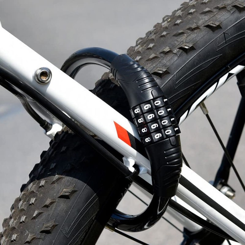 Black Bicycle Lock, Mini Bicycle Lock, Steel Bicycle Cable Lock,