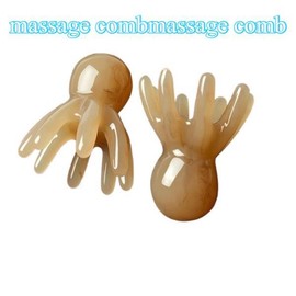 레진 문어 마사지 빗 헤드 경락 스크래핑 두피 브러쉬 침술 SPA 구아샤 마사저 피로 완화 건강 관리 [01 black] Resin Octopus Massage Comb Head Meridian Scraping Scalp Brush Acupuncture SPA Gua Sha Massager Fatigue Relief Health Care [01 black]
