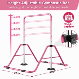 Slsy Gymnastics Bars Kids Kip Training Bars for home, Folding Horizontal Bars with Adjustable Height, Practice Bar Gymnastic for Kid, Child, Girls, Boys