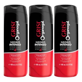 Kit 3 Shampoo Organogal Negro Intenso Oscurecedor 400ml
