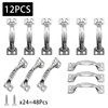 Mormchlots 12Pcs 2.91"/74mm Stainless Steel Gate Handles, 3 Inch Silver