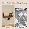 Jemyxhw Key Rack with Shelf and 6 Hooks, Wooden Key
