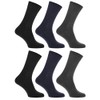 Mens plain 100% cotton socks (Pack of 6) (Mens 6-11)