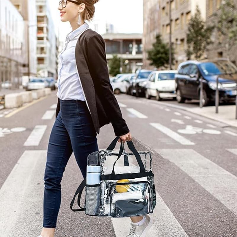 HarnyLoom Transparent Business Bag Eco-friendly Bag Handbag Large Capacity Handbag