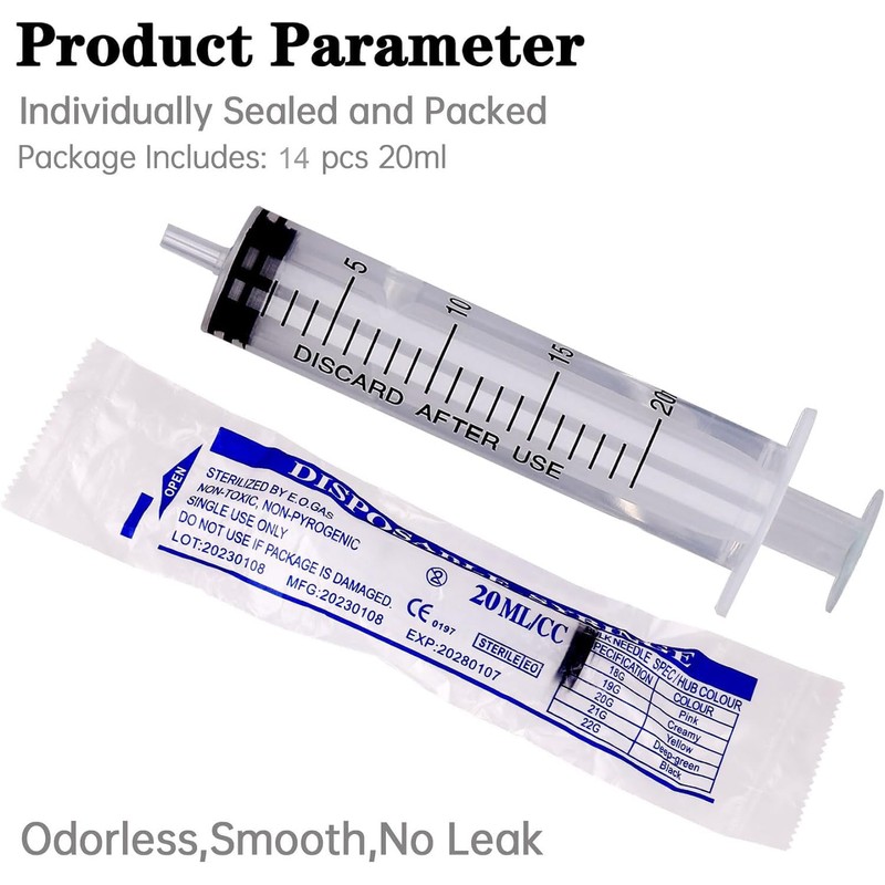 Syringe With Cap,Individually Sealed Syringe,Without NeedlePlastic Syringe, for Scientific Labs