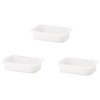 Ikea 800.892.39 Pack of 3 TROFAST Storage Boxes, White; 16.5"