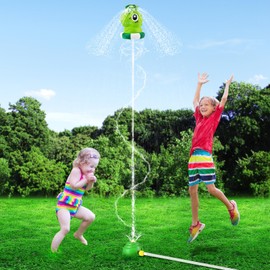 Water Sprinkler for Kids,Toddler Outdoor Toys,360° Roating Spray Water Play Game Dinosaur Water Rocket Toys,Activities Outside Play Backyard Yard Games for 3 4 5 6 7 8 Year Old Boys Girls Gifts