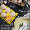Flexzion Ceramic Egg Holder for Fridge - 6 Cups Egg