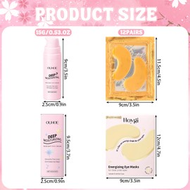 Eye Pads 12 Pairs, 15 g Retinol Eye Cream, Eye Pads with Hyaluronic Acid, Eye Pads Eye Balm Against Dark Circles, Wrinkles, Swelling, Eye Bags, Eye Mask Anti Ageing, Eye Patches for Eye Care