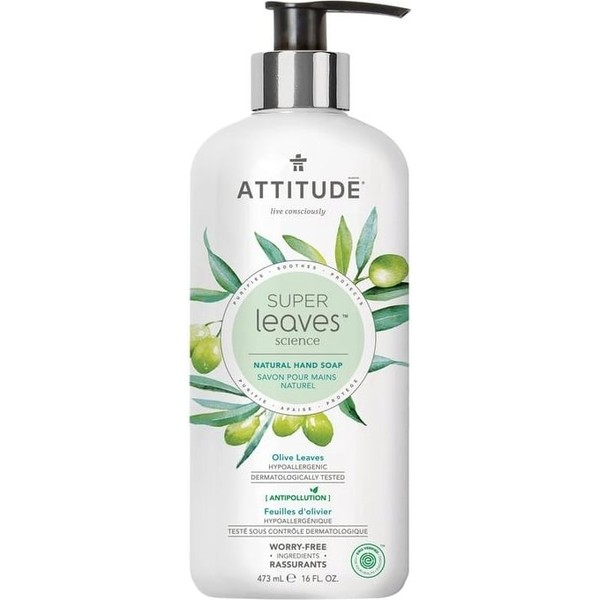 Attitude Super Leaves Olive Hand Soap, 473 ml