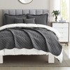 CHIXIN Botanical Oversized Bedspread King Size - Leaves Pattern Stitching