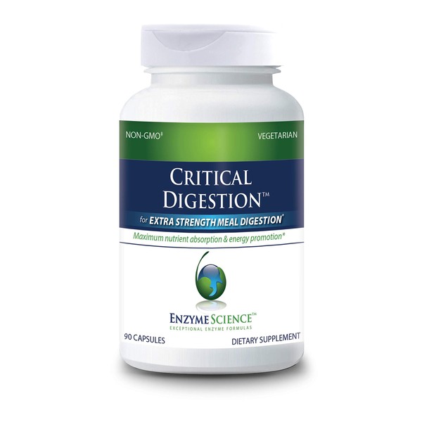 Enzyme Science™ Critical Digestion™, 90 Capsules – High Potency Support for Digestion, Bloating, Indigestion, & Irregularity – Digestive Probiotic Supplement – Gut Health Formula –Vegetarian – Non-GMO