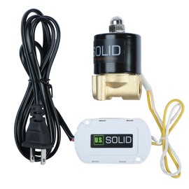 U.S. Solid Smart Solenoid Valve - 1/4 Inch Wi-Fi APP-Controlled Brass Solenoid Valve, 110V AC