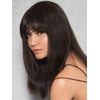 Hairdo Clip-In Human Hair Fringe Bangs Color R1HH Black -