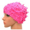 Medifier Swim cap Multi-layer Floral Petals Retro Style Bathing Caps