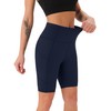 Persit Women's Short Leggings, Opaque Cycling Shorts with Pockets, navy