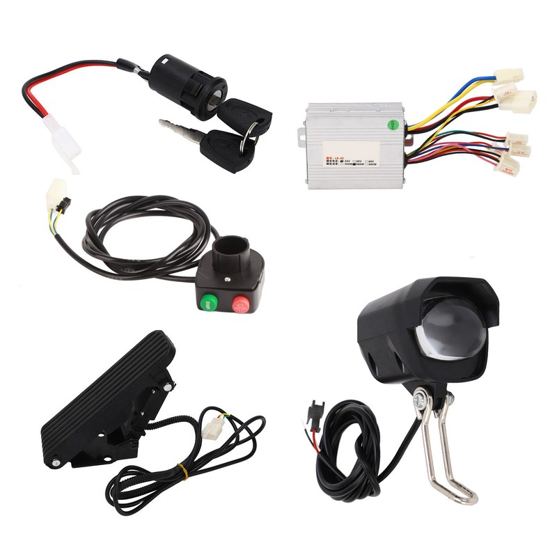 24V 500W Brushed Controller Foot Pedal Front Lamp Lamp Switch