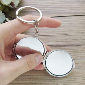 12 PCS Our Lady of Guadalupe Compact Mirror Keychain Favors for Baptism, Christening, First Communion