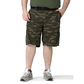 Lee Men's Big & Tall Dungarees New Belted Wyoming Cargo Short, Combat camo, 50