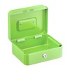 Relaxdays Lockable cash box, removable insert, 5 compartments, iron cash