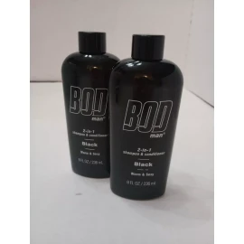 BOD man 2X Bod Man BLACK 2-in-1 Shampoo & Conditioner Warm & Sexy 8 Oz Bottle Sealed