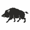 AMA SHOP Pre-Spaced Boar Sticker Mod.9 Black | Passion Hunting