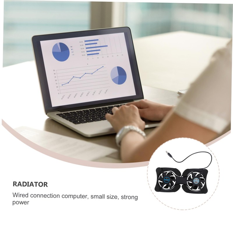 OSALADI Portable Foldable Laptop Cooler Dual USB Fans Height Computer