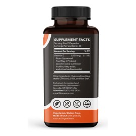 Lifeseasons Suplemento Alimenticio De Vitamina C 60 Capsulas Sabor Sin Sabor