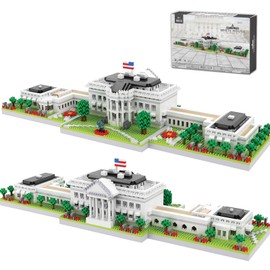 LQPFBSM White House Architecture Model Micro Mini Building Block Sets for Adults,Famous Landmark Series Kit Toy Gift for Kids 3000+ Pieces
