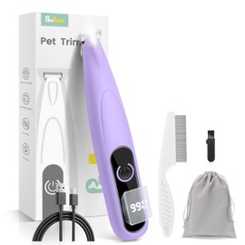PAPMINI Dog Clippers for Grooming with LED Display,35dB Ultra-Low Noise Dog Grooming Clippers,Cordless Dog Paw Trimmer with LED Light,Type-C Rechargeable Dog Hair Trimmer for Paws, Ears, Face, Rump