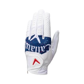 Callaway Gloves GRAPHIC LH WHT/BLU 23 25 (23 cm Left Hand Worn [Right Handed]) White/Blue Men's