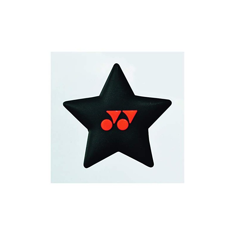 Yonex AC166EX Star Tennis Vibration Stopper (1 Dampener Pack) (Black/Orange)