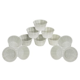 North Mountain Supply Plastic Cheese Making Molds- 5in. by 3in - Made in Italy - Pack of 12