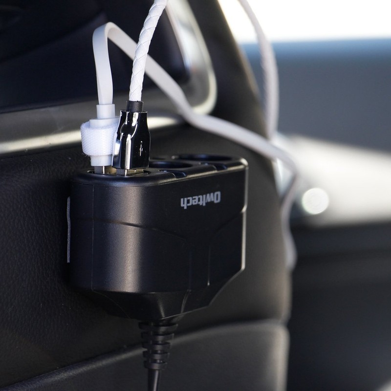 Owltech Double Cigar Socket Distributor, Two USB Ports, 12 V