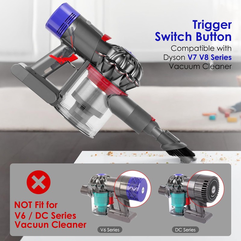 Trigger Switch Button Compatible with Dyson V7 V8 SV10 SV11