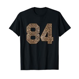 Leopard Number 84 Athlete Sports Jersey Supporter Fanwear T-Shirt