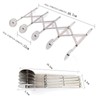5 Wheels Stainless Steel Dough Cutter, Adjustable Dough Cutter for