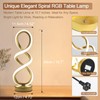 Modern Spiral Table Lamp, Bedside Lamp with Dimmable Metallic Bedside