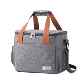 FAVORTALK Lunch Bags for Women Small Cool Bag Reusable Lunch Box Container with Zipper Easy Clean Waterproof for Women Men Student with Shoulder Strap - 11909