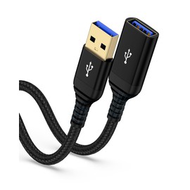Bordsek USB Extension Cable, USB 3.0 Male to Female Extender – Fast Data Transfer Cable for PC, Webcam, Printer, USB Keyboard, Flash Hard Drive, Camera, Controller (Type A to A, 6ft)