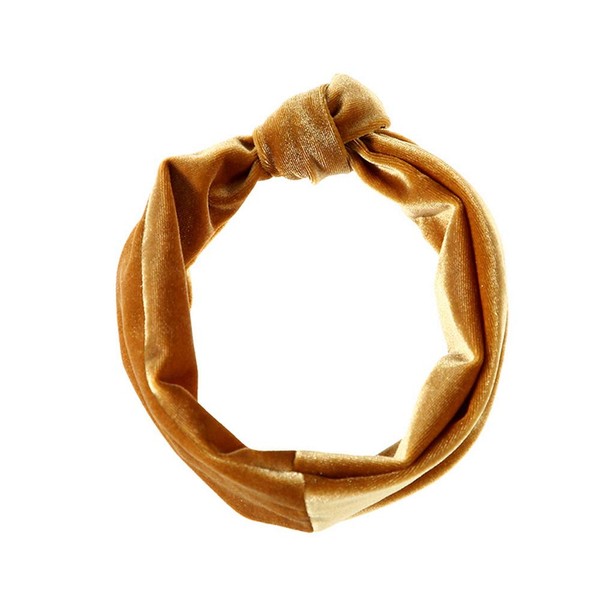 YAZILIND Headbands Velvet Wide Plain Headbands Knot Turban Headband Elastic