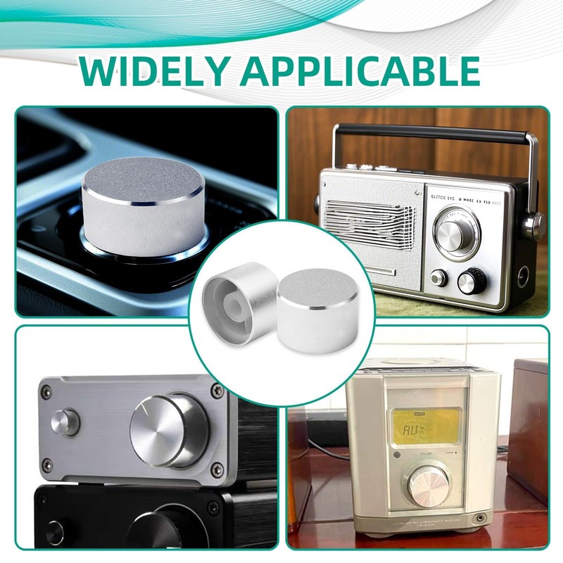 Universal Dimmer Knob Replacement Part,Pack Of 4 Satin Steel Rotary