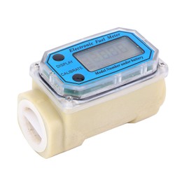 Mini Fuel Flow Meter, Digital Turbine Meter, 15-120L/min 1" NPT Flow Meter, LCD Digital Meter Diesel Fuel Oil Flow Meter for Urea Kerosene Petrol