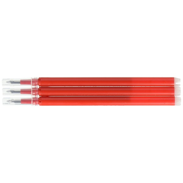 Pilot LFBKRF30F3R Frixion Ballpoint Pen Refill, 0.7mm, Red, 3 Pieces