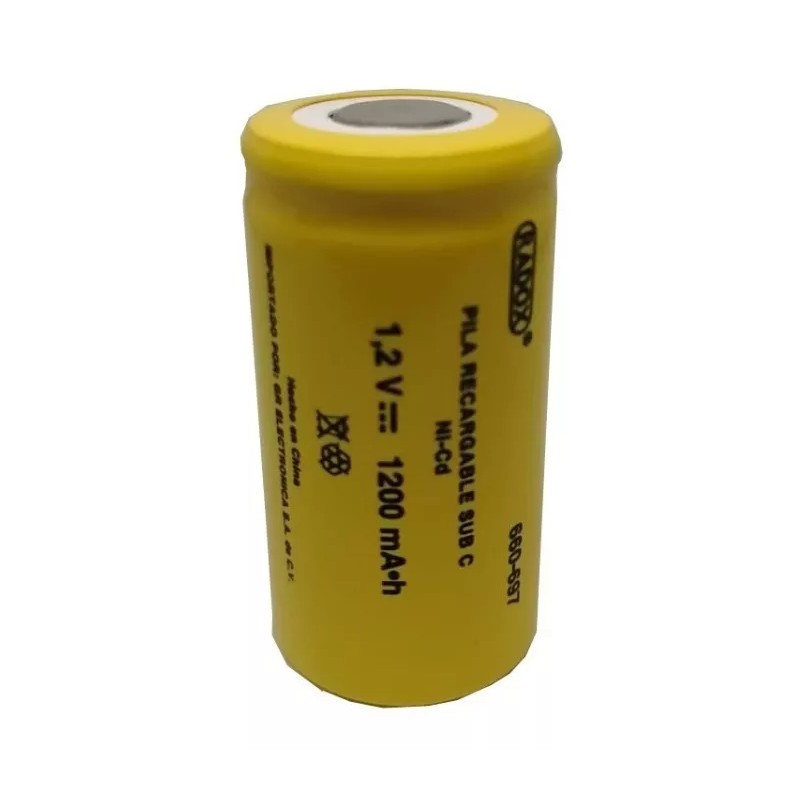 Radox Pila Recargable Sub C Ni-cd 1200mah 1.2v