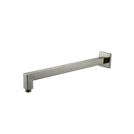 CNX MEER FAUCETS Brazo Para Regadera en Acero Inoxidable (Tubo regadera de 40 cm de longitud), Cuello para regadera con Chapetón en Acero Inoxidable, 