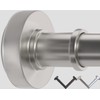 Nickel Shower Rod, Adjustable 43-72 Inches,Rust Resistance, Tension Rod with