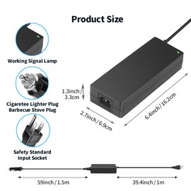 Tonton 12V 10A Power Supply Converter Adapter Plug Cord Compatible with GMG Green Mountain Grills Davy Crockett Power Converter Adapter Style P-1001 GMG-ADP10A GMGADP10A GMGP100 P-1266/1283/1295/1235