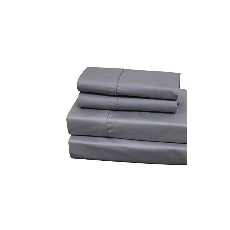 Solid Grey Top Split King: Adjustable King Bed Size Sheets,